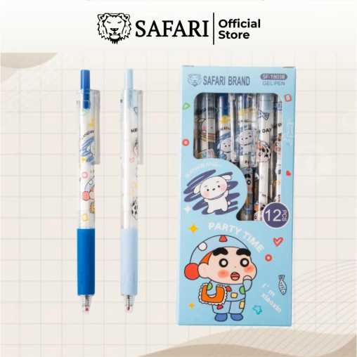 SAFARI SF 1803 B Click Gel Pen Pulpen Karakter Lucu