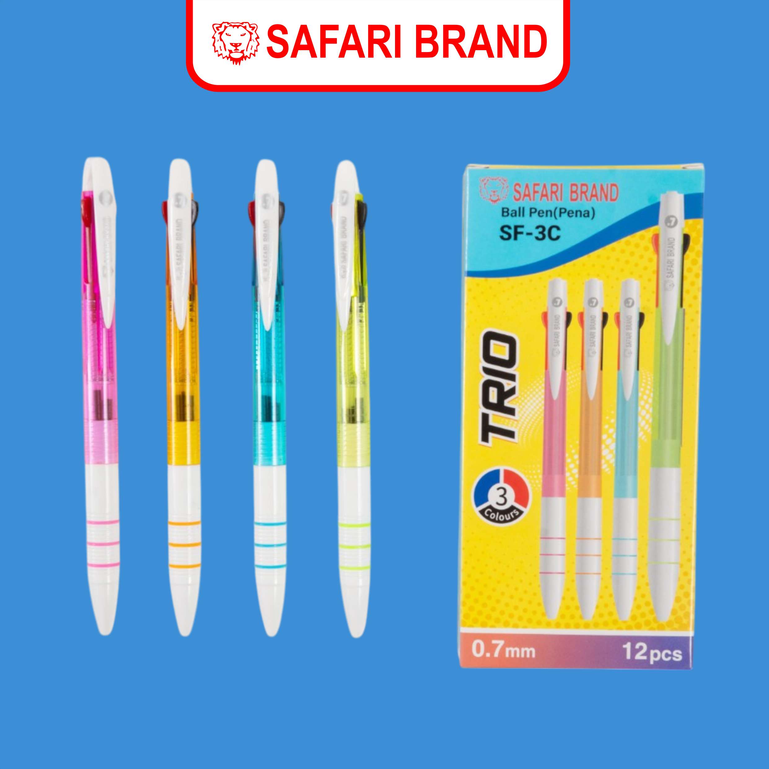 SAFARI SF-3C Bolpoin Trio 3 Warna